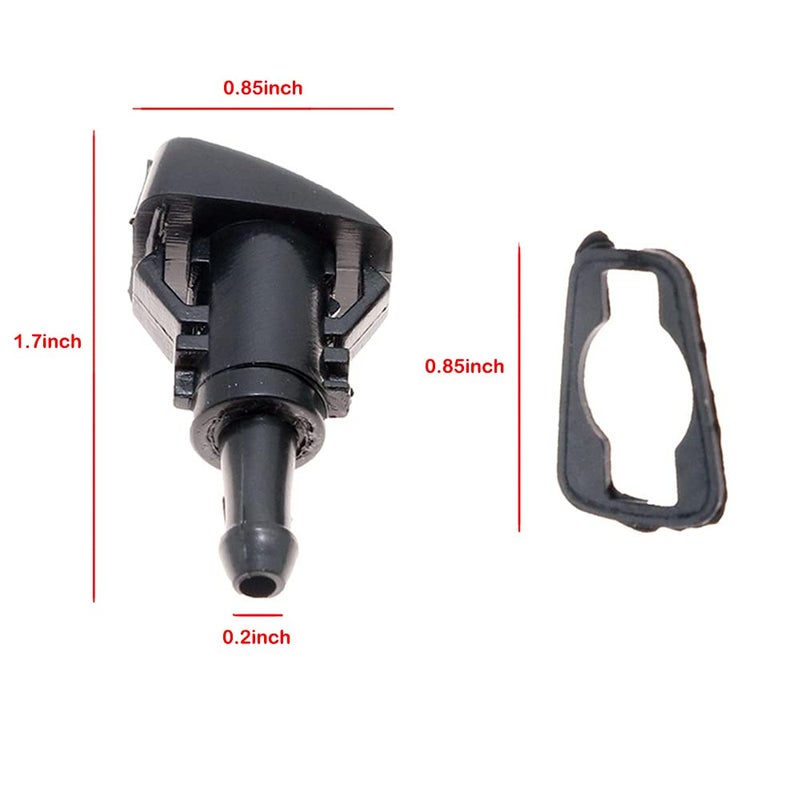 Syconeer Pack of 2 Windshield Washer Nozzle Sprayers Kit Front Left Right Windshield Washer Squirter Nozzle for 2005-2015 Jeep 2004-2017 Dodge 2001-2016 Chrysler Replace 5116079AA 5160308AA - Image 4